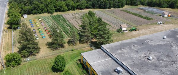 A thousand pounds of produce donated by Edwin Binney's Community Garden