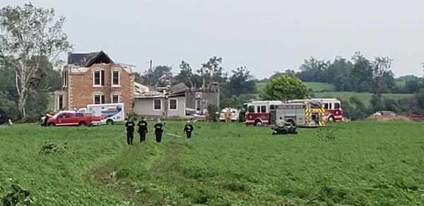 Extreme weather collapses house